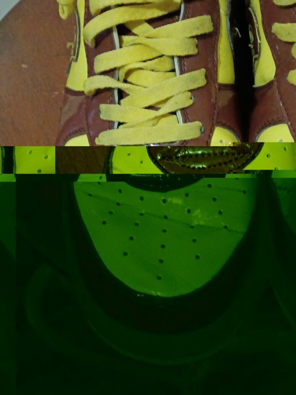 Men's A Bathing Ape Foot Work Trap Star Brown Yellow Sneaker FS-001 Size 11.5 - Picture 7 of 15
